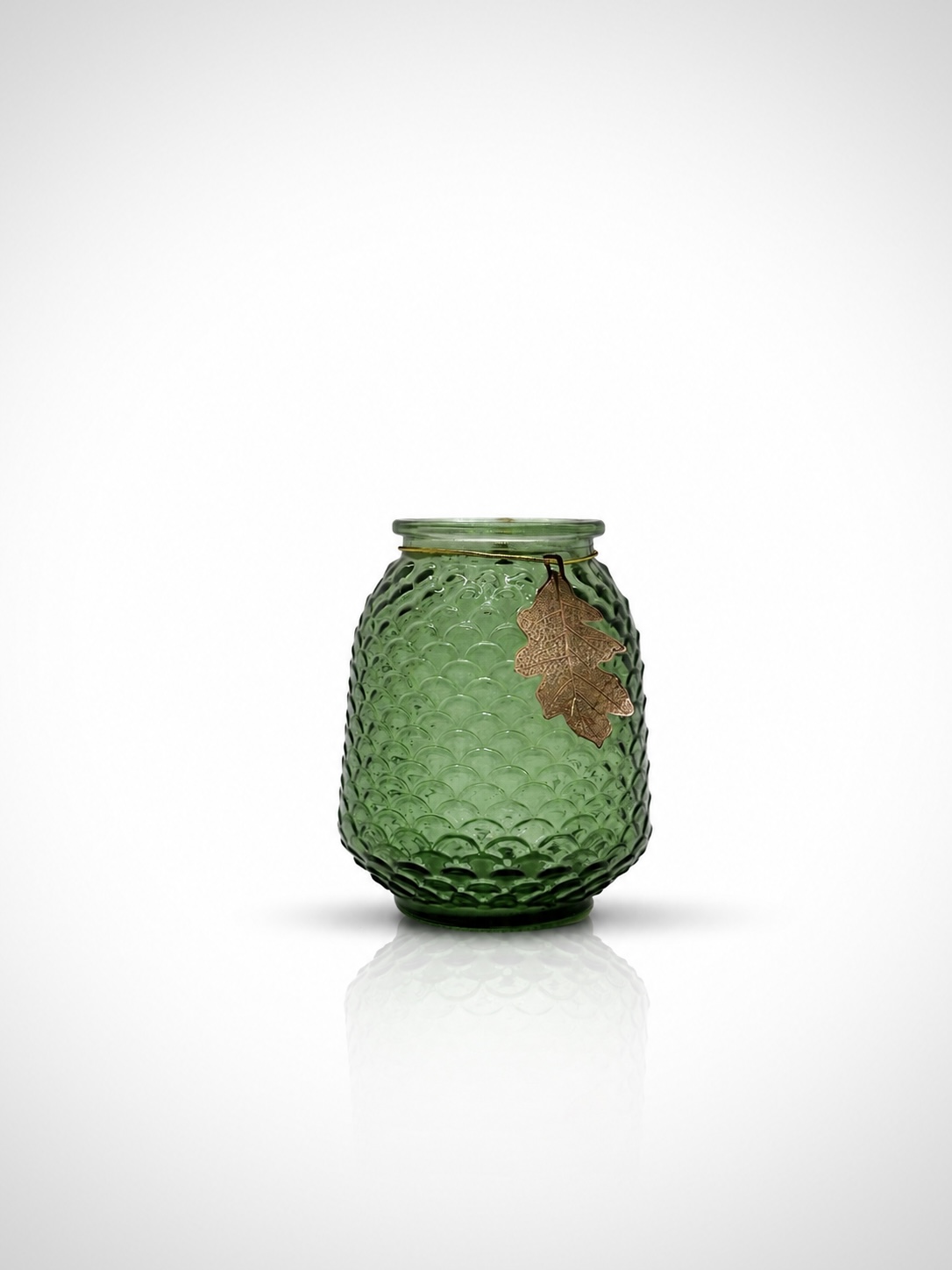 Leaf-Charm Tealight Jar